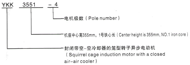 西安泰富西瑪YKK高壓三相異步電動(dòng)機(jī)型號(hào)說(shuō)明